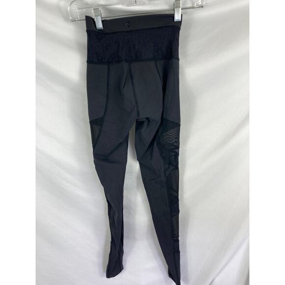 Lululemon Just Breathe Mesh High Rise Legging Black Size 2 - Picture 8 of 9